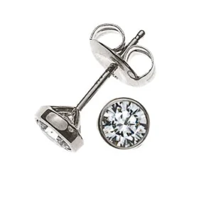 Ohrstecker Solitär Weissgold 750 0.34ct.