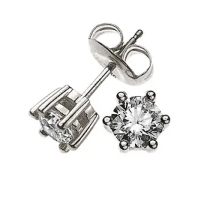 Ohrstecker Solitär Weissgold 750 1.00ct. Diamanten
