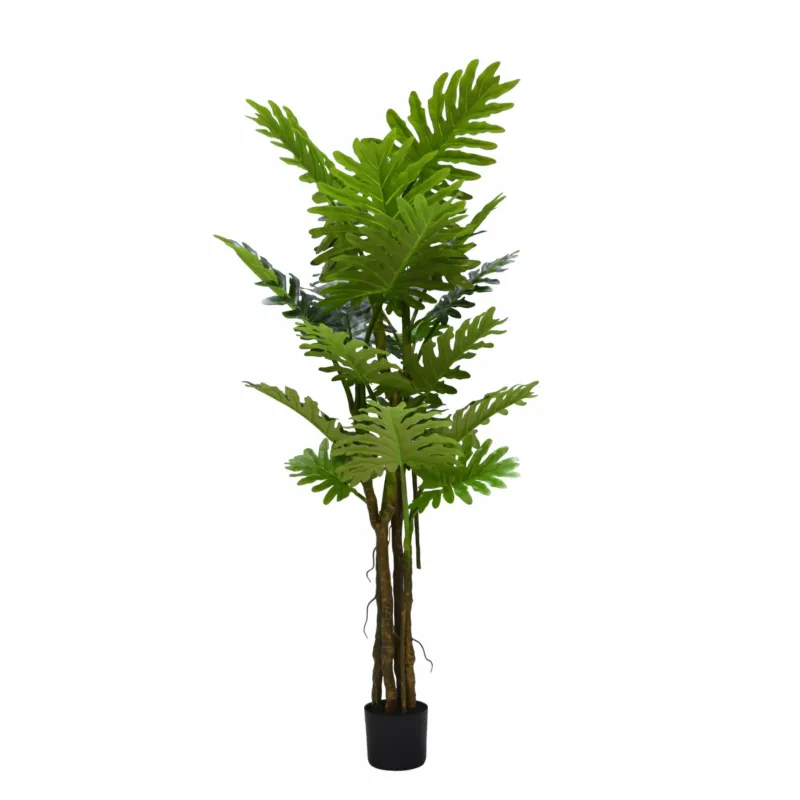 Kunstpflanze – Kunststoffmaterial, Tropisches Design, Großes Blattdesign, 180 cm - Philodendron | NeverLeafs