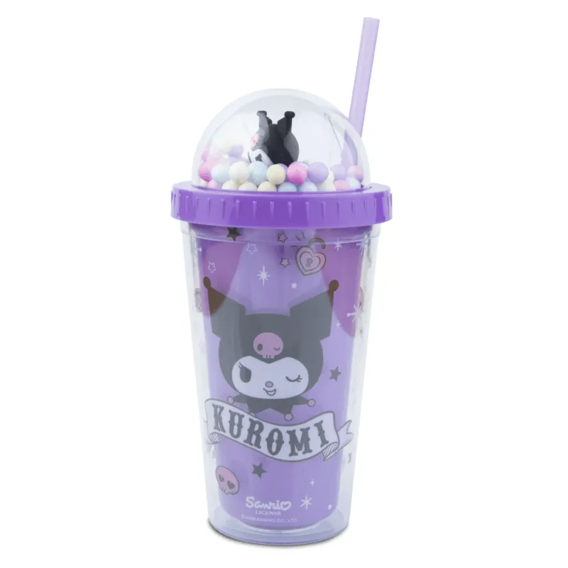 CoolPack Kuromi Trinkbecher mit Deckel & Strohhalm – Becher mit Bällebad-Figur