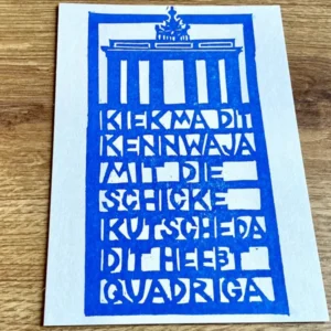 Postkarte Flitzpost Brandenburger Tor