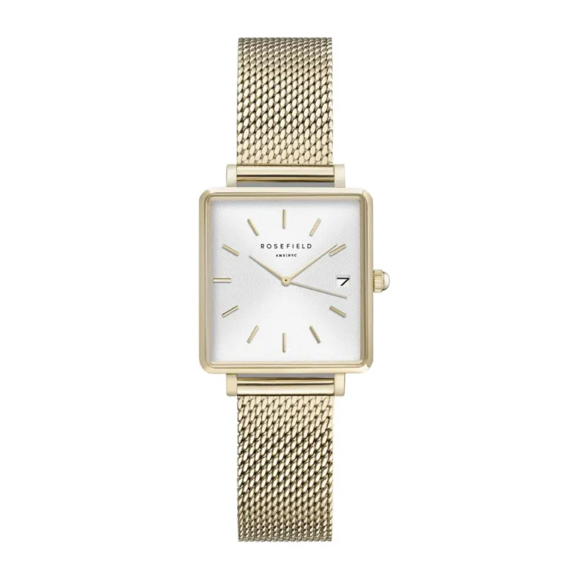 Rosefield Damenuhr The Boxy XS Gold