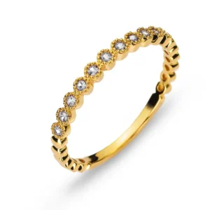 Ring Gelbgold 750 mit 11 Brillanten 0.11ct H SI