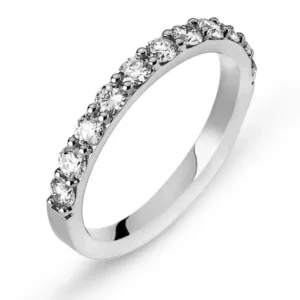 Memoire Ring Weissgold 750 mit Brillanten in Kornfassung