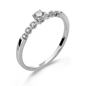 Ring Weissgold 750 mit 7 Brillanten H SI 0.27 ct.