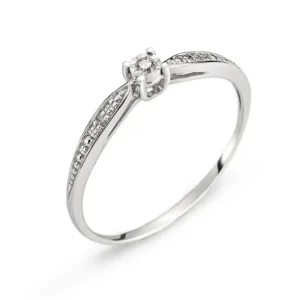 Ring Weissgold 750 mit Brillanten 0,03 ct.