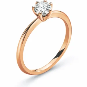Solitär Ring Lab Diamond 1.00ct. F-VS Rotgold 585