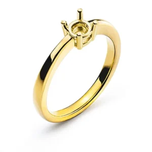 Solitär Ring Rohling Gelbgold 750 für 0.50ct.