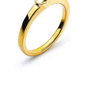 Solitär Ring Rohling Gelbgold 750 Zargenfassung für 0.10ct.