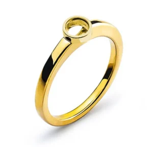 Solitär Ring Rohling Gelbgold 750 Zargenfassung für 0.25ct.
