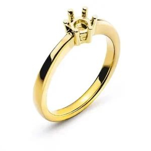 Solitär Ring Rohling 6-Griff Fassung Gelbgold 750 für 0.50 ct.