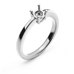Solitär Ring 4-Griff Fassung Weissgold 750 für 1,00 ct.