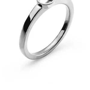 Solitär Ring Rohling Zargen Fassung Weissgold 750 für 0.33 ct.