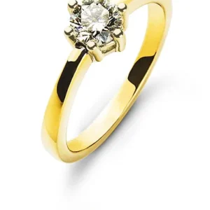 Ring Solitär Gelbgold 750 0.33 ct. H-SI