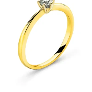 Ring Solitär Gelbgold 750 0.25 ct. H-SI