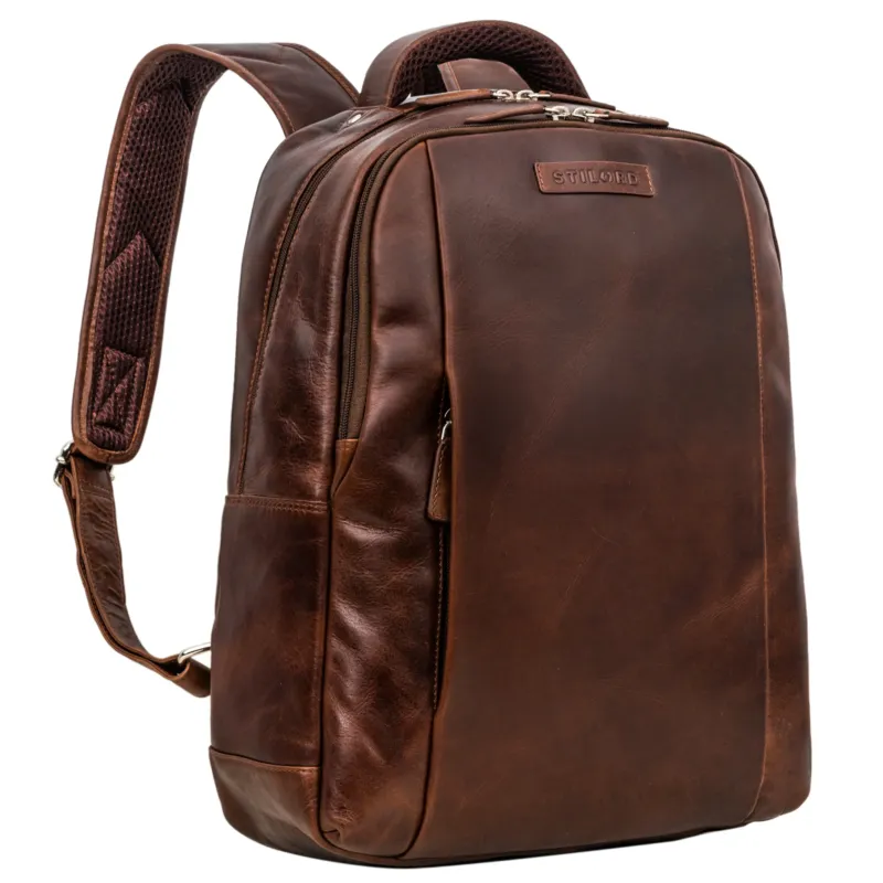 Rucksack Leder mit 13,3 Zoll Laptopfach