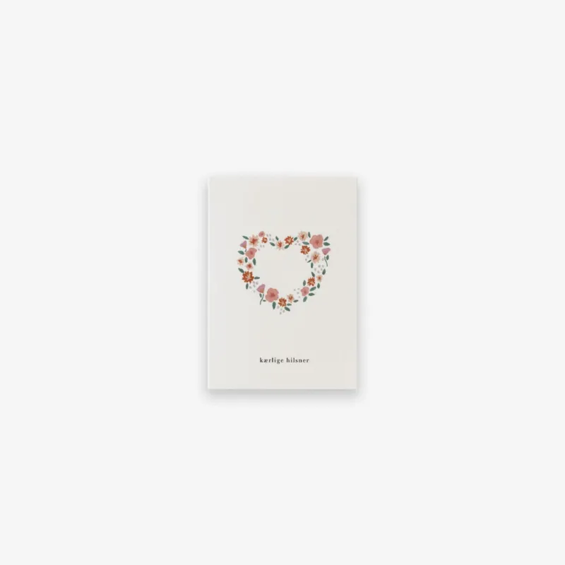 SMALL GREETING CARD // HJERTEKRANS (DANISH)