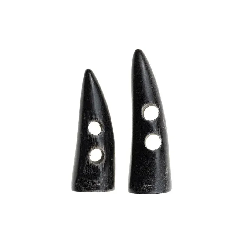 Black Natural Real Horn Toggle Buttons,5pcs 55mm