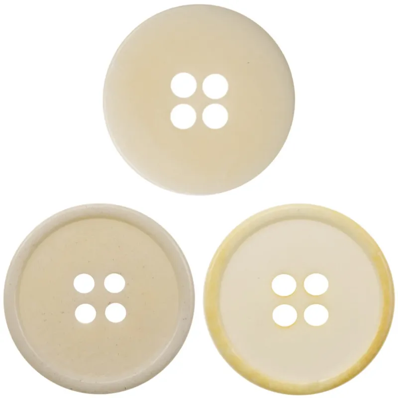 White Bovine Bone Buttons for Women's Linen Cotton Shirts 10pcs