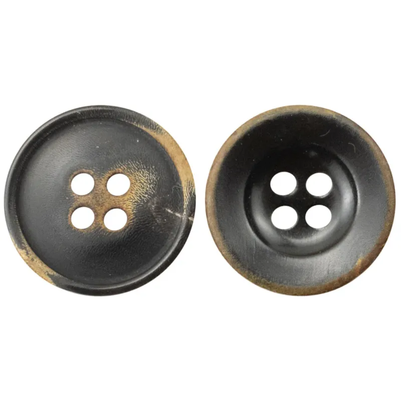 Vintage Burnt Bowl-Shaped Horn Buttons for Suit Vests 10pcs