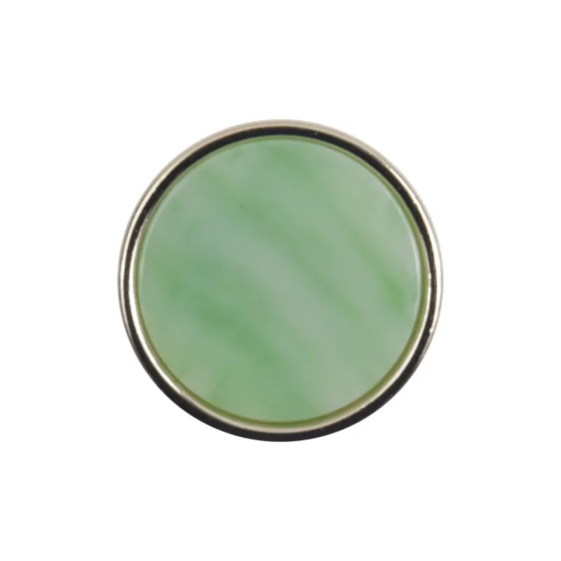Jade Green Resin and Metal Button for Chinese Style Hanfu 10pcs