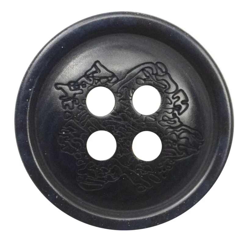 Laser Engraved Chinese Auspicious Clouds Dragon Fruit Buttons 10pcs