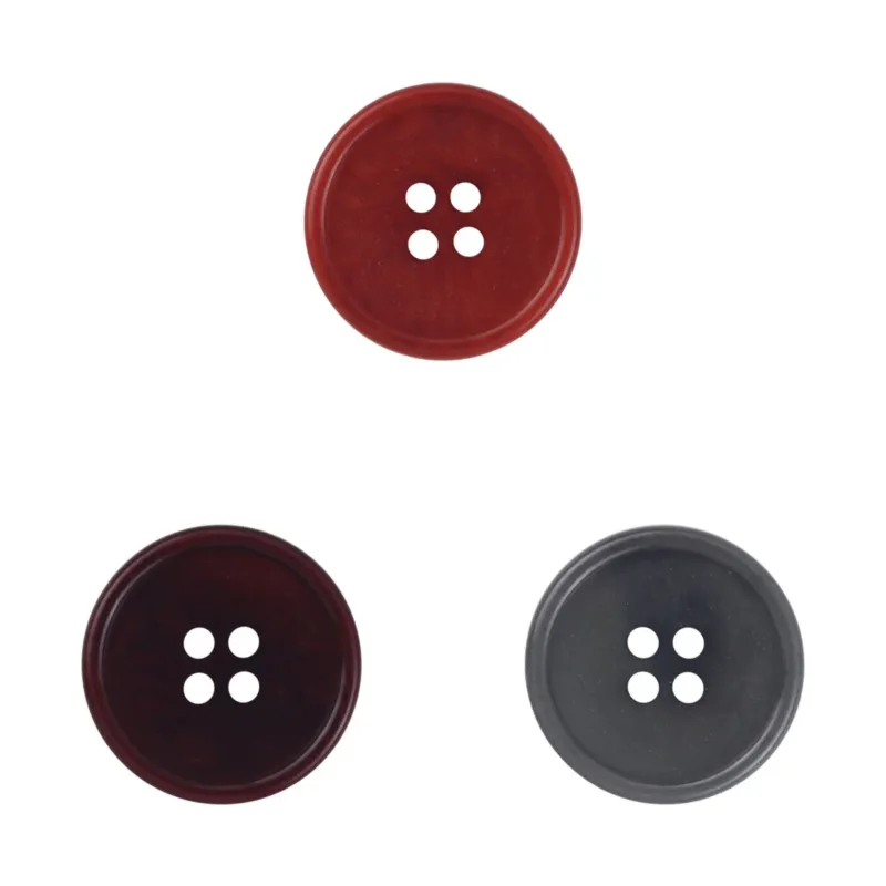 Dark Red Natural Tagut Nut Buttons for Suits Trousers 10pcs