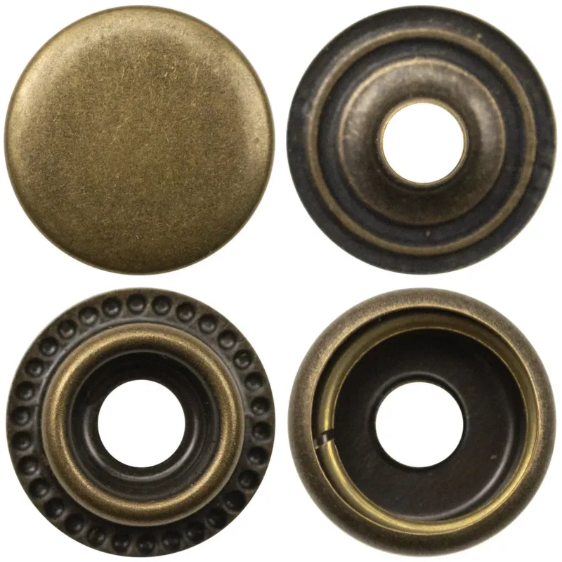 Brass Snap Stud Buttons for Denim Clothe,20pcs