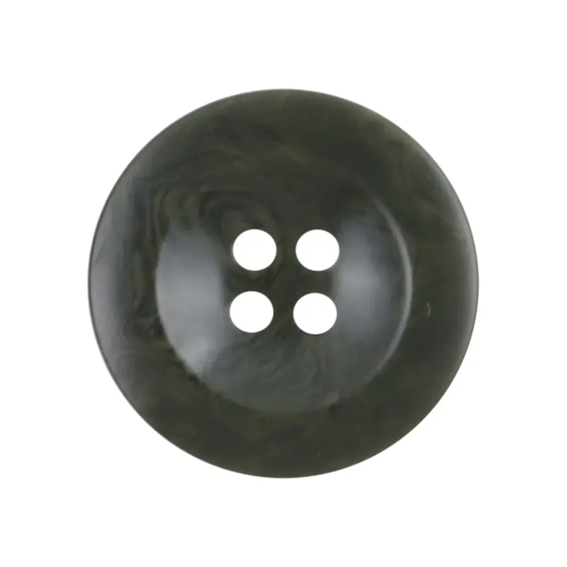 Wide-Edged Vintage Dark Green Resin Buttons,20pcs