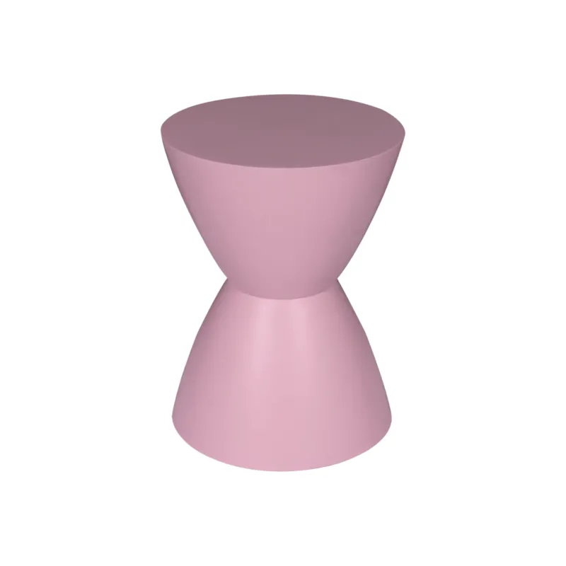 Beistelltisch - Mangoholz Rosa, Runde Form, Kompaktes Design – Abbey | Starfurn