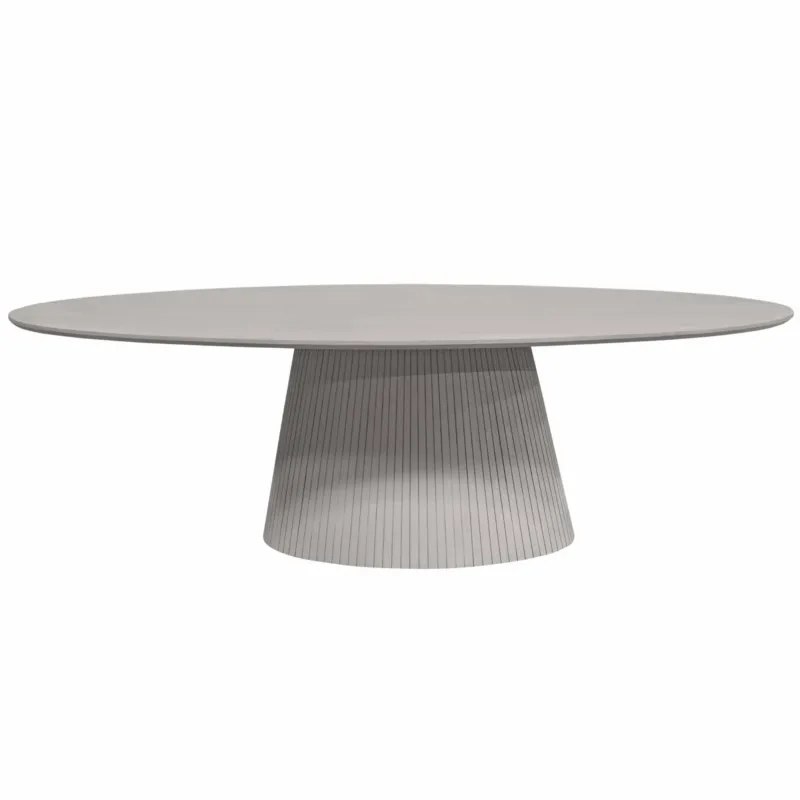 Esszimmertisch – Mangoholz, Lattenoptik, Ovale Form – Solana | Starfurn