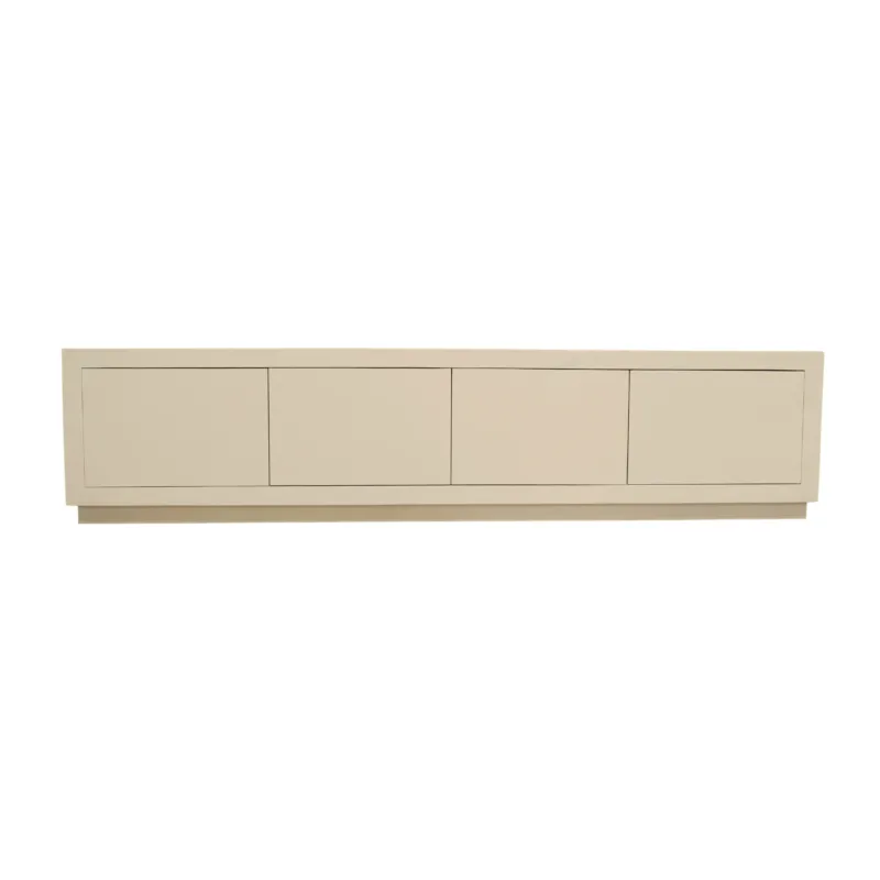 TV-Möbel – Mangoholz, Sand-Finish, Push-to-Open-Türen, 4 Fächer – Brussel | Starfurn