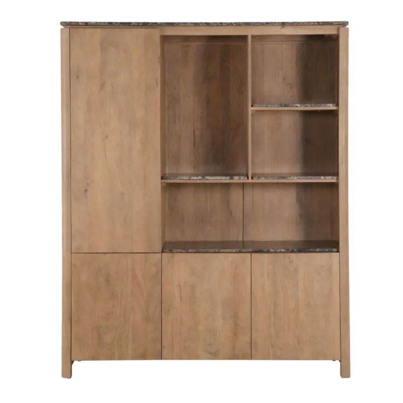 Bücherregal – FSC Massives Mangoholz, Natur Finish, Offenes XL Regalsystem, XL - Dallas | Starfurn
