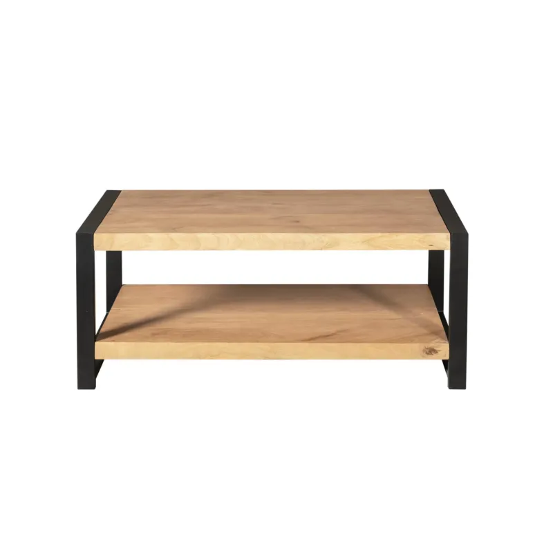 Couchtisch – Mangoholz, Unterboden, Metallgestell – Britt | Starfurn