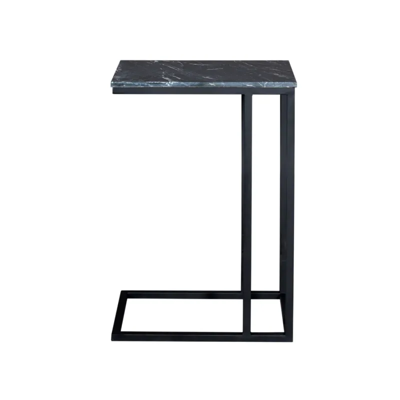 Beistelltisch – Schwarze Marmorplatte, Metallrahmen, Lackierte Oberfläche – Slider | Starfurn
