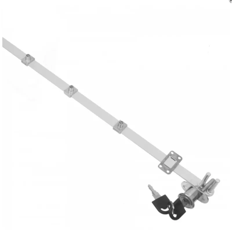 Schubstangenschloss für 5 Schubladen 19x20mm, 1200mm Leiste, Chrom – Furnica