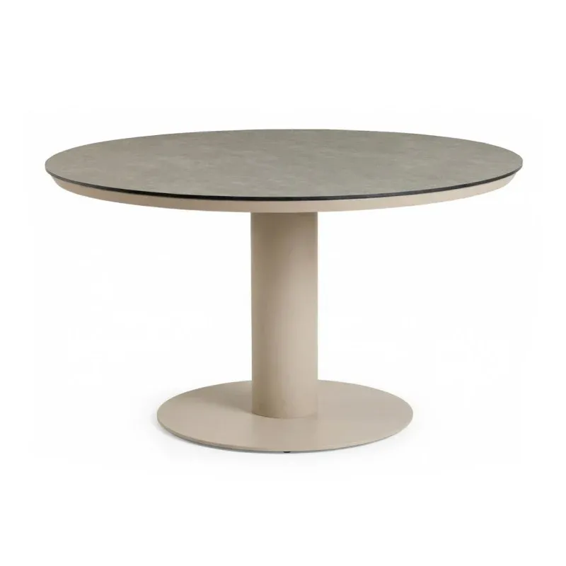 Tierra Outdoor Morena Esstisch Trespa Ophira ø120cm Champagner