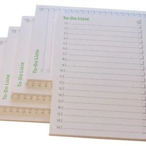 To-Do Liste - Notizblock für bessere Organisation und mehr Zeit - 50 Blatt, 12 x 16,8 cm, Schwarz/Grün bedruckt (22338)