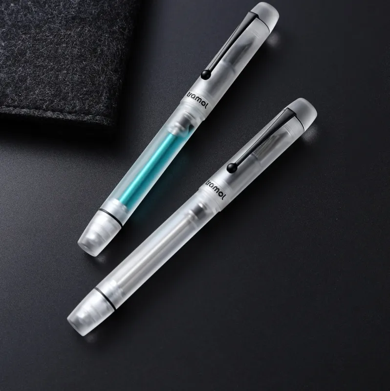 Tramol Vacuum Filling Fountain Pen – Frosted Transparent Acrylic Barrel, High-Capacity Ink, EF/F/M Iridium Nib