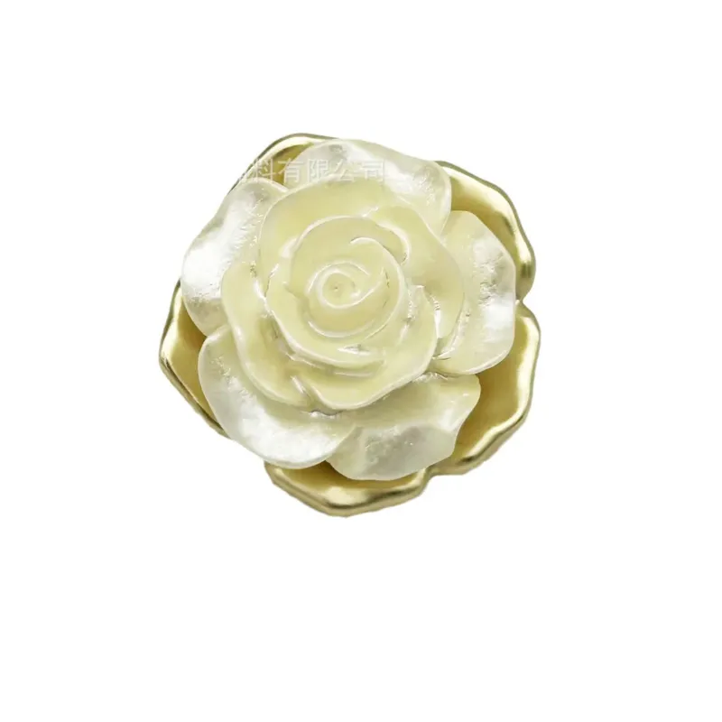 18/23mm Vintage Flower Rose Shaped Alloy Buttons with Shanks 20pcs
