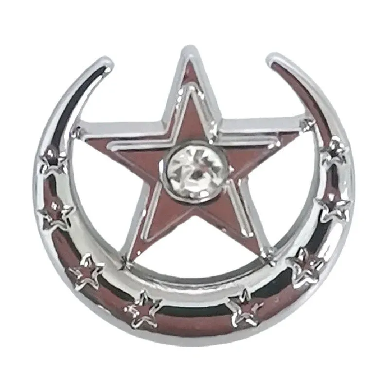 13mm Gold Silver Hollow Moon Diamond Star Metal Buttons for Knit Cardigans Shirts 20PCS