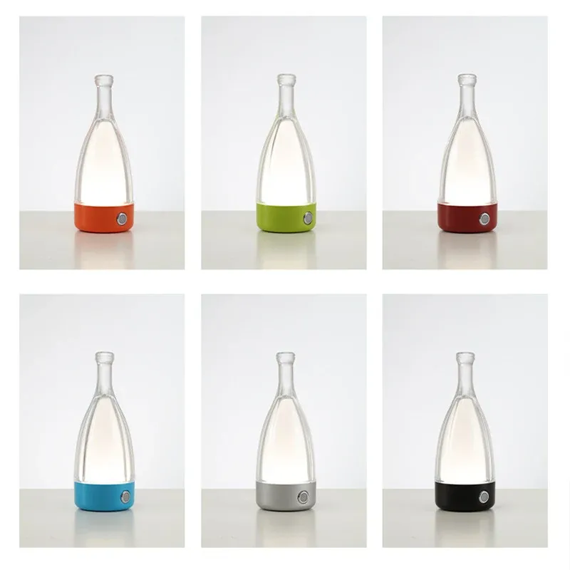 Wine Bottle Rechargeable Table Lamp Cordless Bar Atmosphere Light