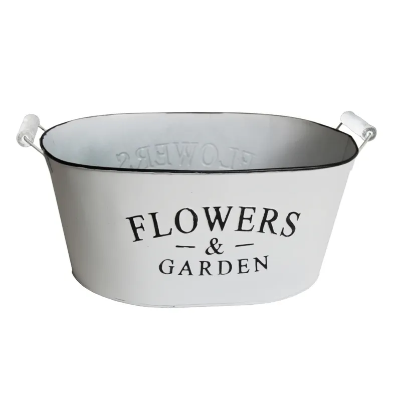 Pflanztopf Zink Flowers & Garden Weiß vers. Größen
