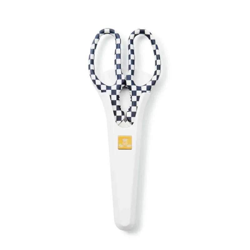Black & White Check Kitchen Shears by MacKenzie - Childs - |VESIMI Design| Luxury Bathrooms and Home Decor
