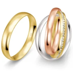 Breuning Trauringe Tenere mit Diamanten - 48/06758 & 48/06757