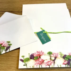 Briefpapier-Set Blumen 12xA4 12xC6 recycelt