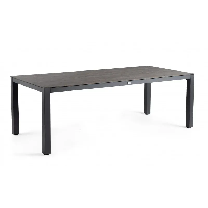 Tierra Outdoor-Esstisch Briga anthrazit-waldgrau 240x100cm