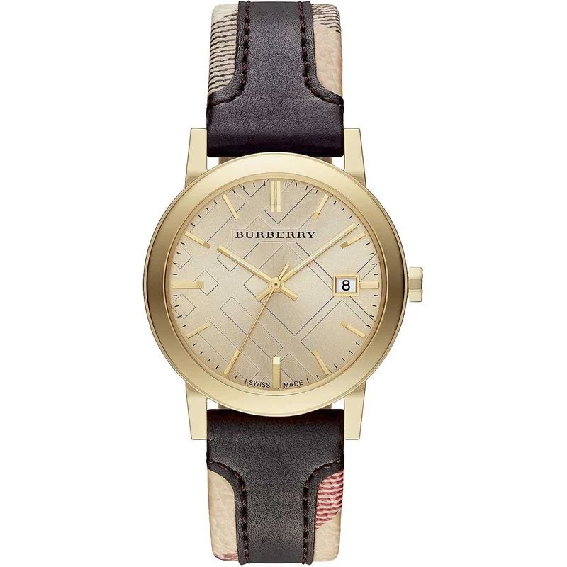 Burberry The City Gold Leather Herrenuhr - BU9032