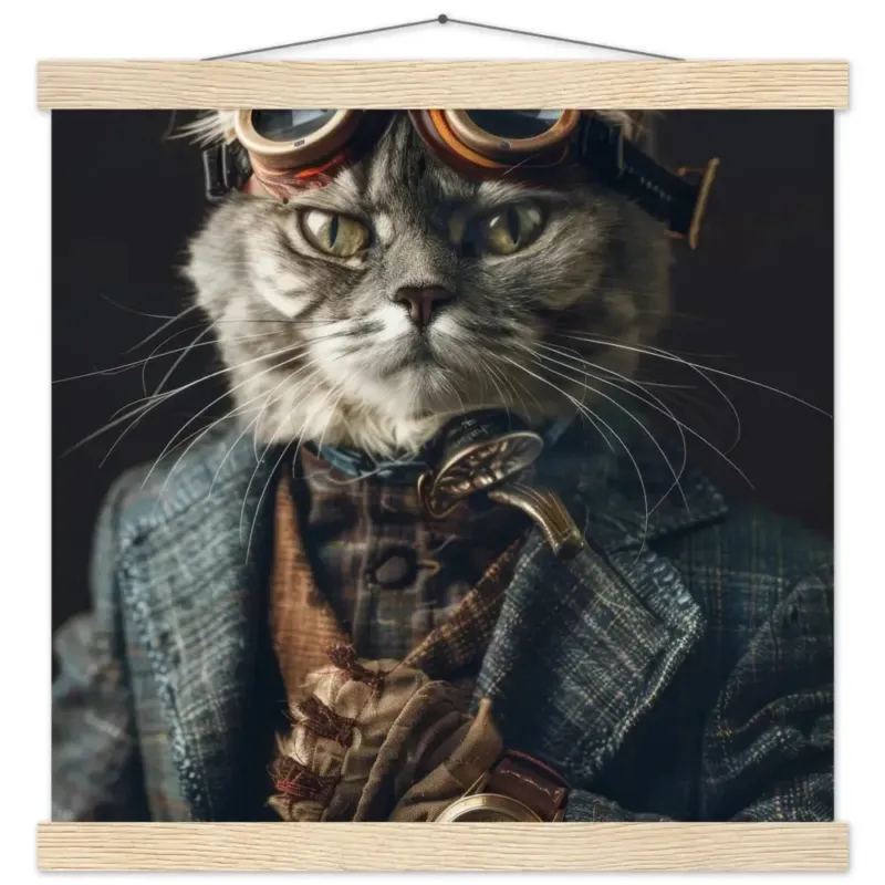 Schulposter – Korat Katze, Steampunk-Outfit, Brille | St Tropez Art