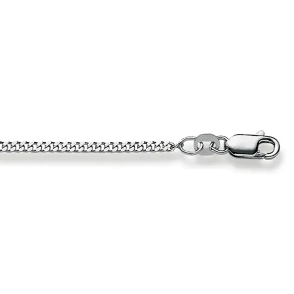 Collier Gold 750 Weiss Panzer geschliffen 2 mm | Classics